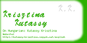 krisztina kutassy business card